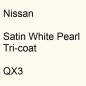 Preview: Nissan, Satin White Pearl Tricoat, QX3.